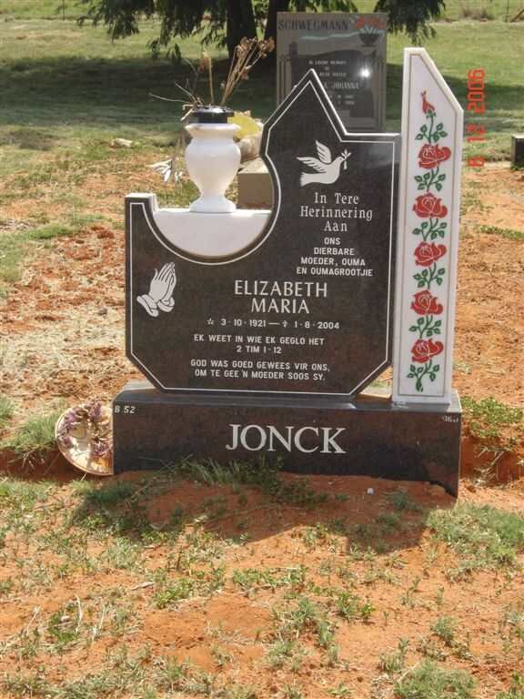 JONCK Elizabeth Maria 1921-2004