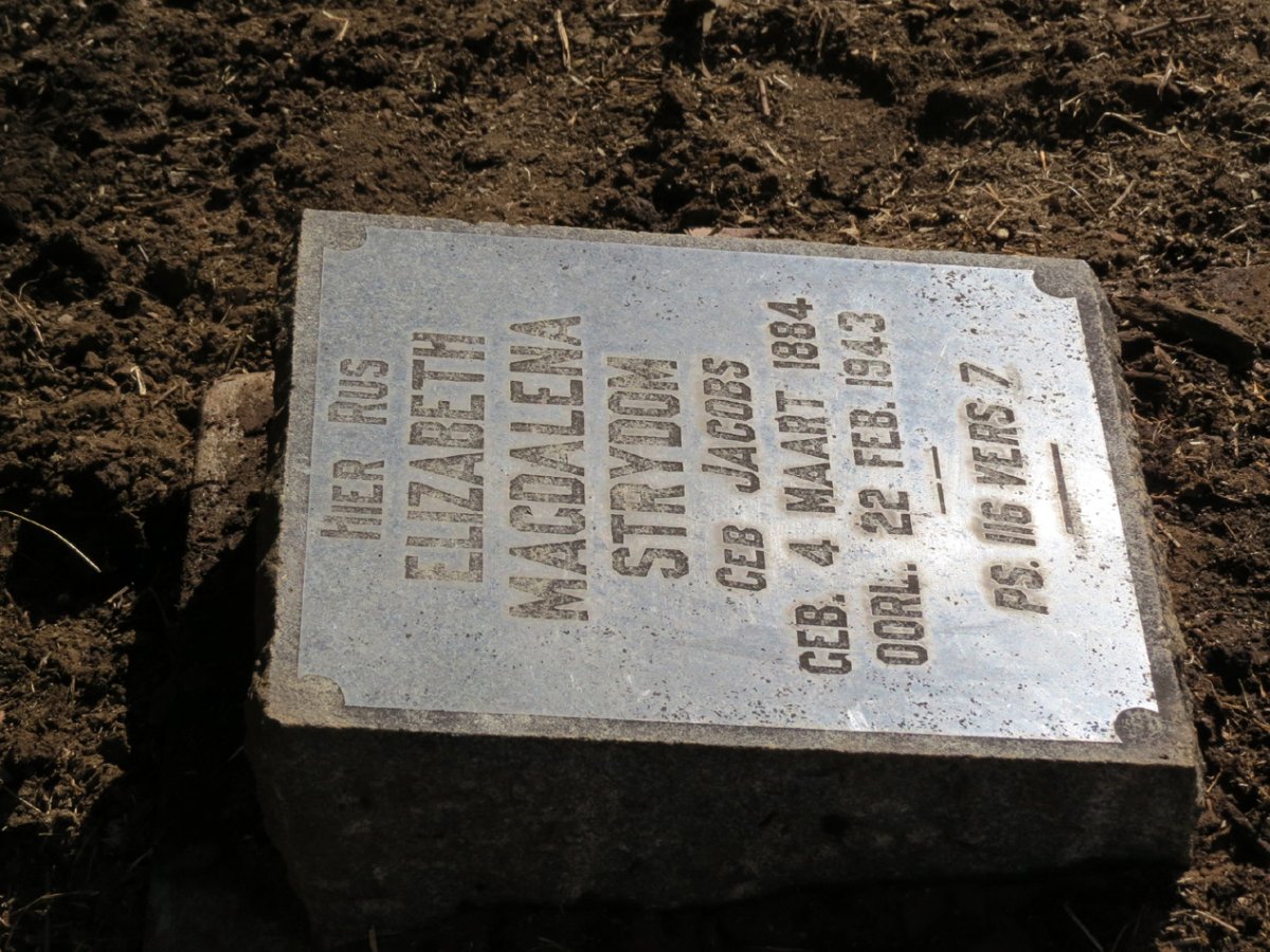 STRYDOM Elizabeth Magdalena nee JACOBS 1884-1943