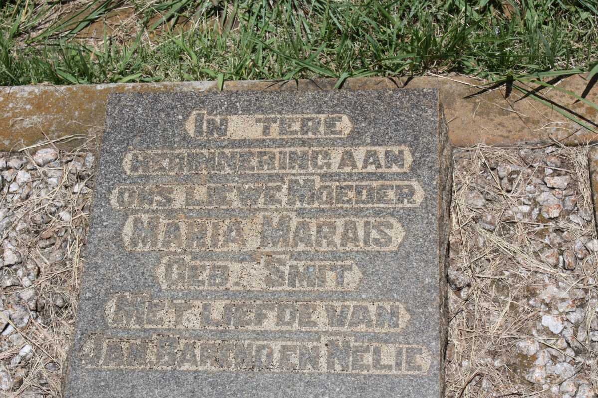 MARAIS Maria nee SMIT