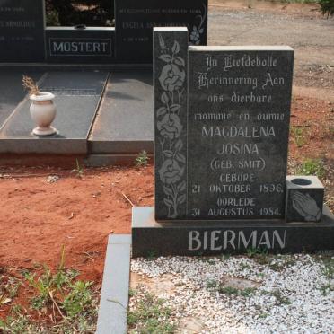 BIERMAN Magdalena Josina nee SMIT 1896-1984