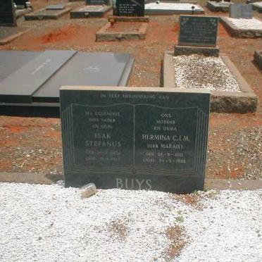 BUYS Isak Stefanus -1963 &amp; Hermina C.I.M. MARAIS 1940-1988