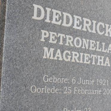 DIEDERICKS Petronella Magrietha 1921-2006