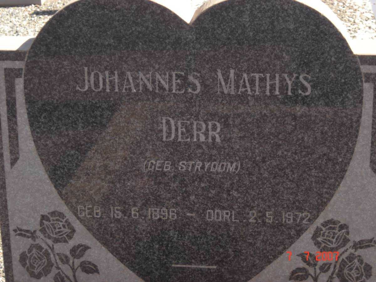 DERR Johannes Mathys nee STRYDOM 1896-1972