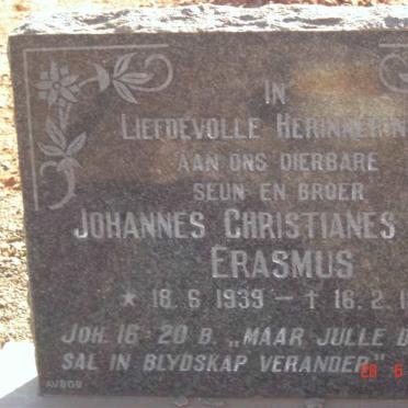 ERASMUS Johannes Christianes Louis 1939-1957