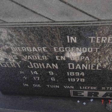 ERASMUS Gert Johan Daniel 1894-1978 &amp; Hendrika Petronella 1903-1988