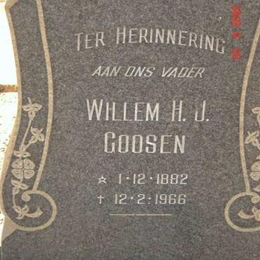 GOOSEN Willem H.J. 1882-1966