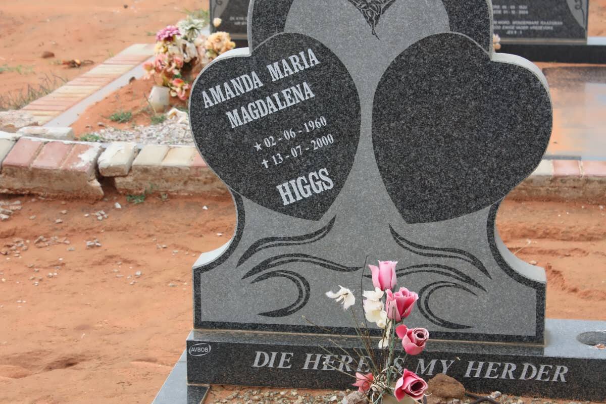 HIGGS Amanda Maria Magdalena 1960-2000