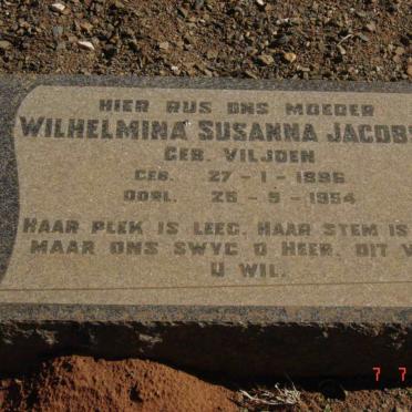 JACOBS Wilhelmina Susanna nee VILJOEN 1896-1954