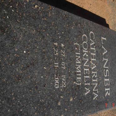 LANSER Catharina Cornelia 1922-2003