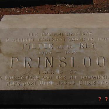 PRINSLOO Pieter de la Rey 1904-1975