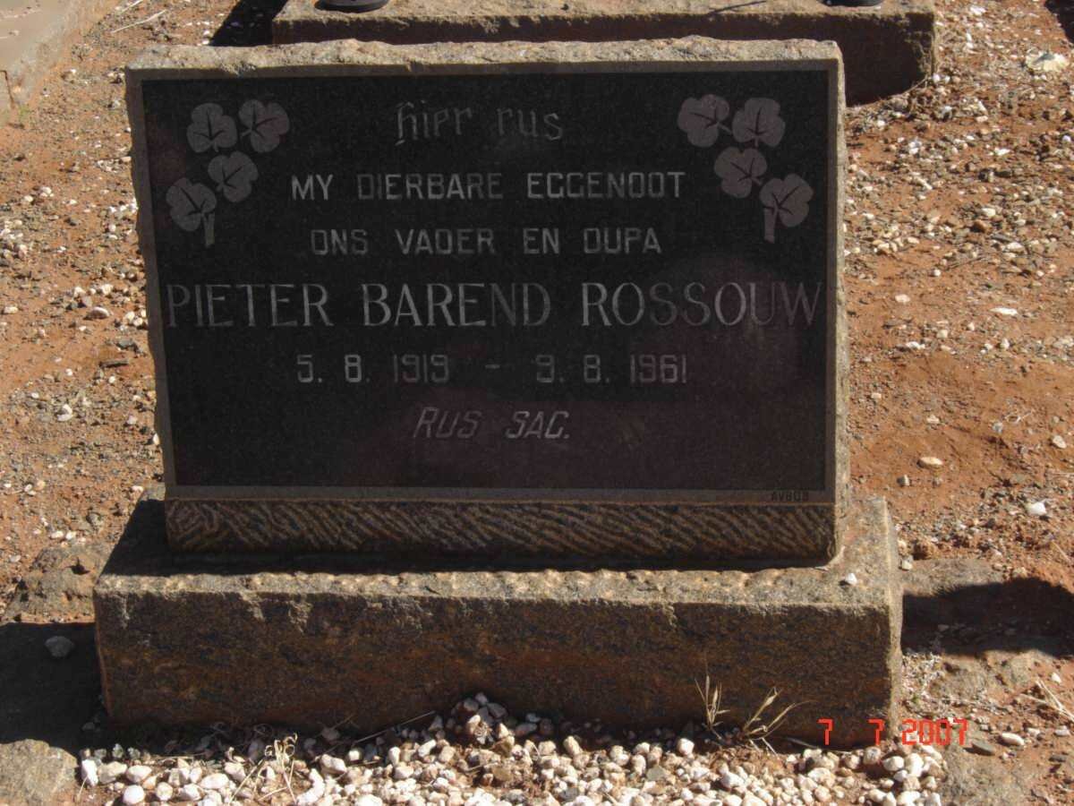 ROSSOUW Pieter Barend 1919-1961