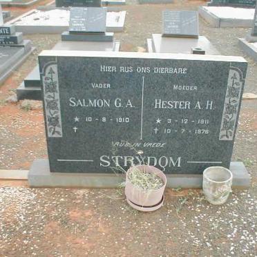 STRYDOM Salmon G.A. 1910- &amp; Hester A.H. 1911-1978