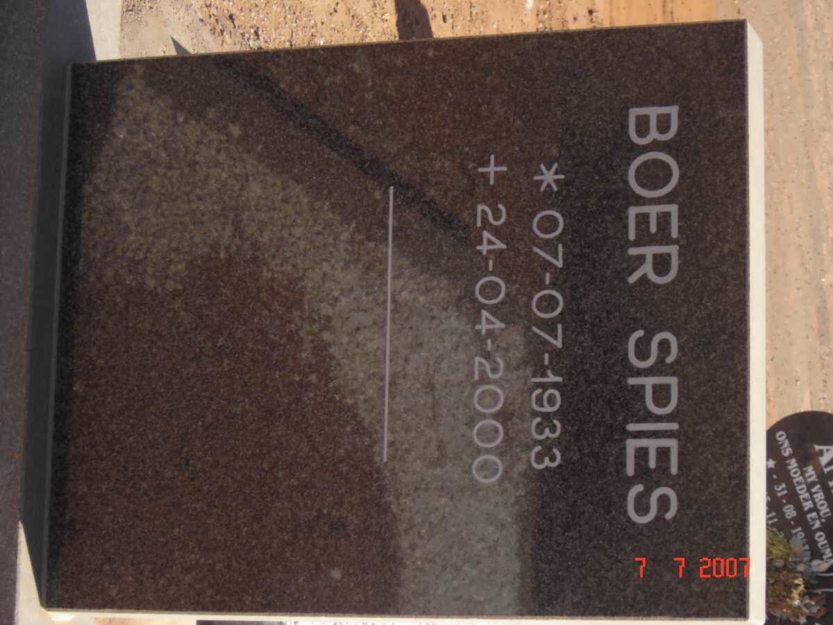 SPIES Boer 1933-2000