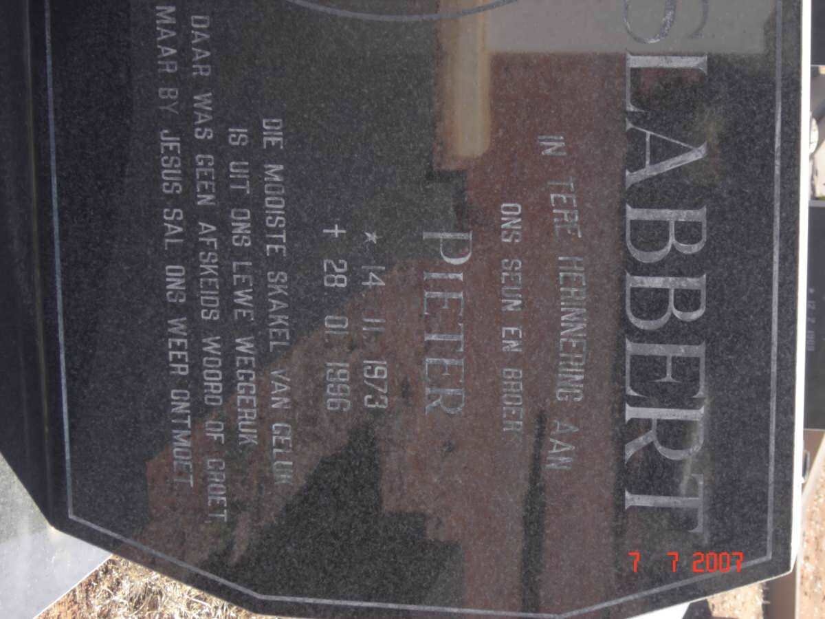 SLABBERT Pieter 1973-1996