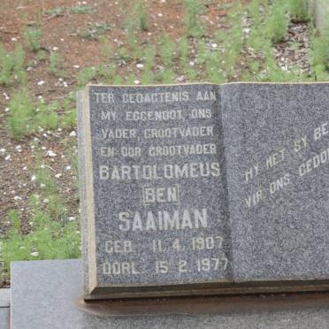 SAAIMAN Bartolomeus 1907-1977