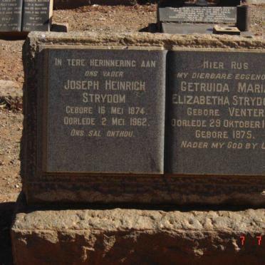 STRYDOM Joseph Heinrich 1874-1962 &amp; Getruida Maria Elizabetha VENTER 1875-1947