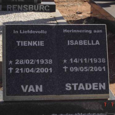 STADEN Tienkie, van 1938-2001 &amp; Isabella 1938-2001