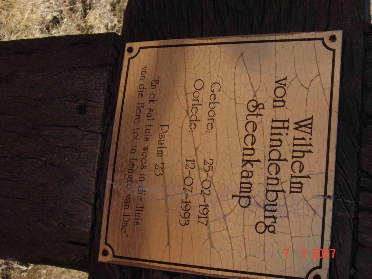 STEENKAMP Wilhelm von Hindenburg 1917-1993