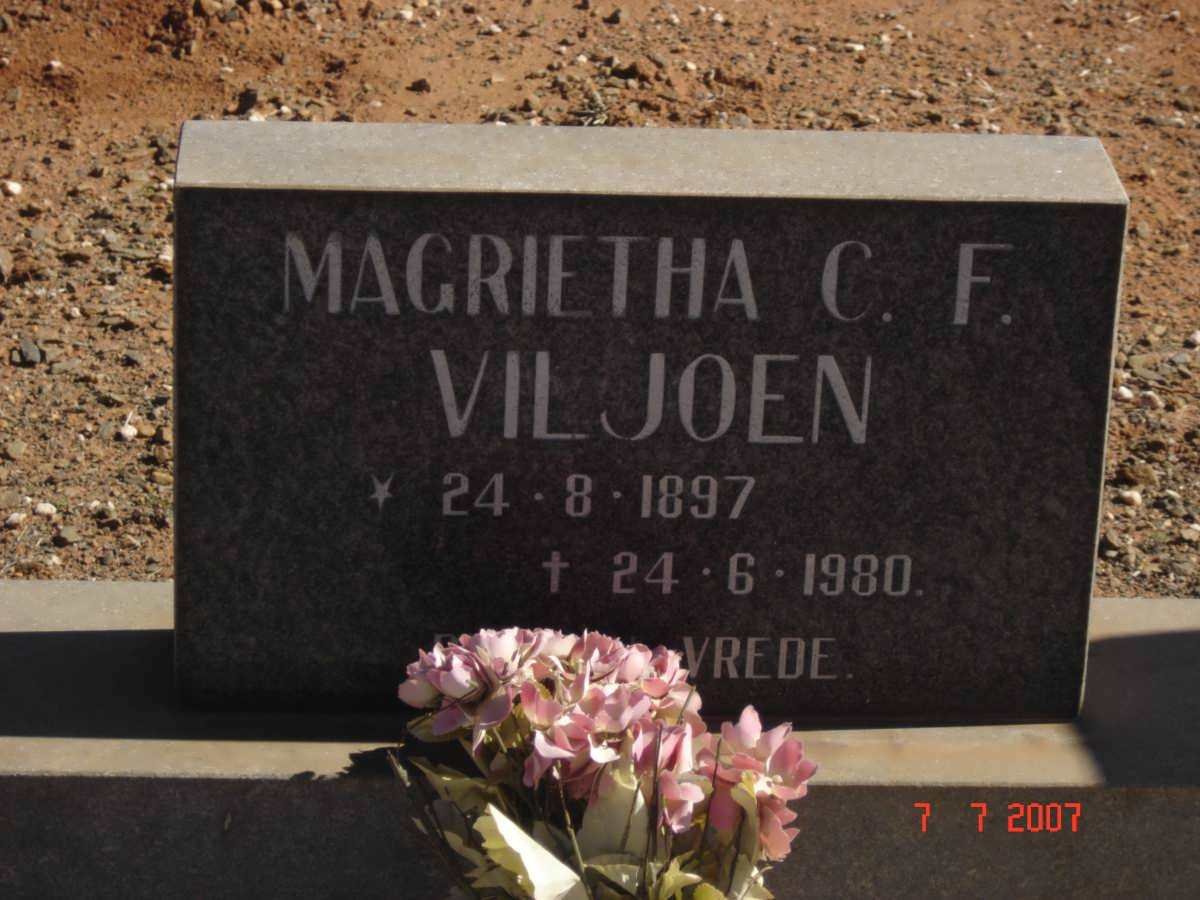 VILJOEN Magrietha C.F. 1897-1980