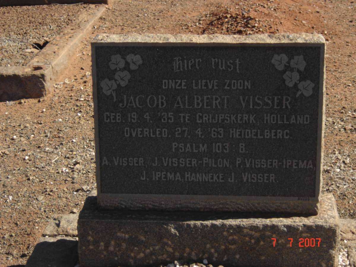 VISSER Jacob Albert 1935-1963