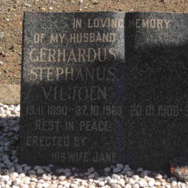 VILJOEN Gerhardus Stephanus 1890-1963 &amp; ? 1900-1982