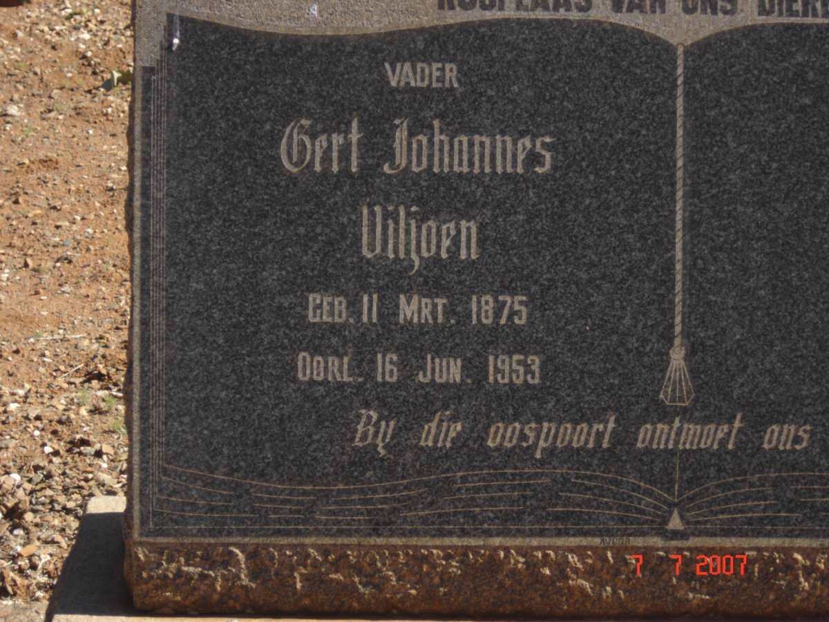 VILJOEN Gert Johannes 1875-1953