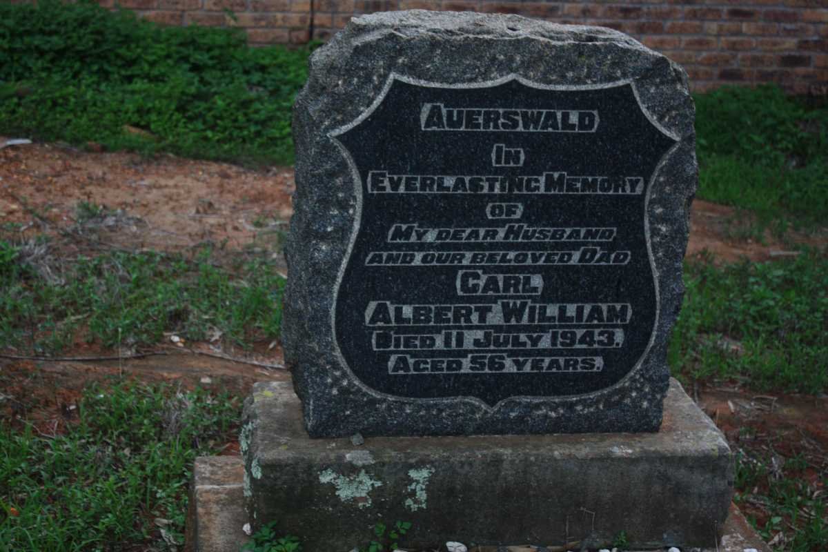 AUERSWALD Carl Albert William -1943