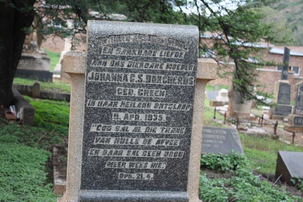 BORCHERDS Johanna C.S. nee GREEN -1935