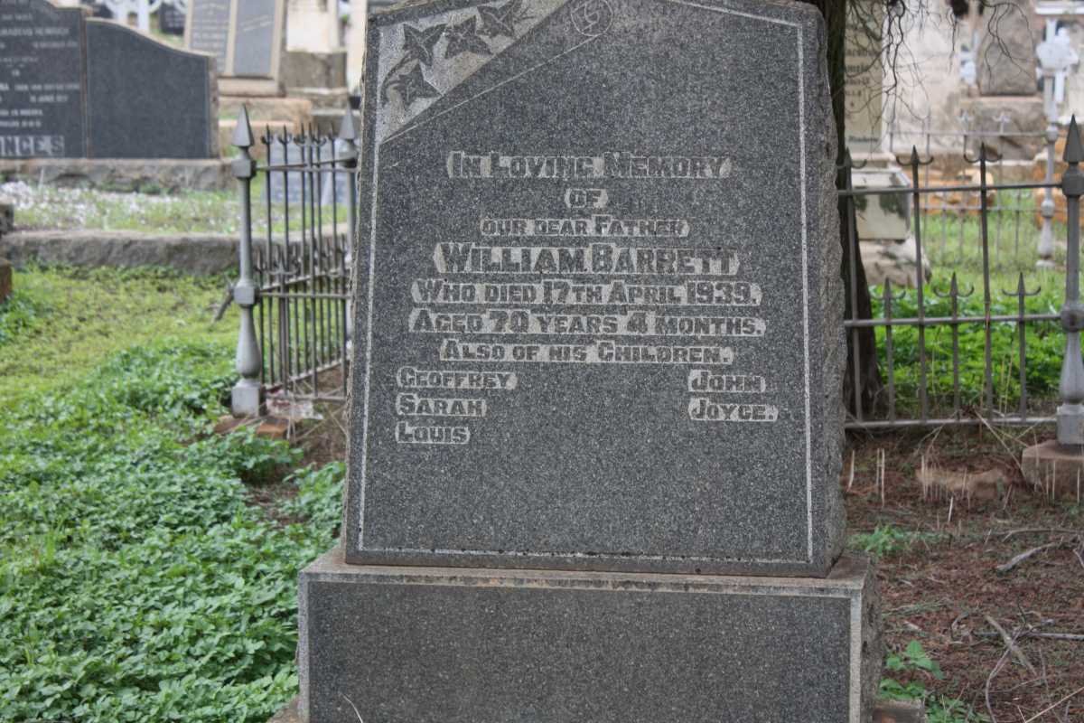 BARRETT William -1939