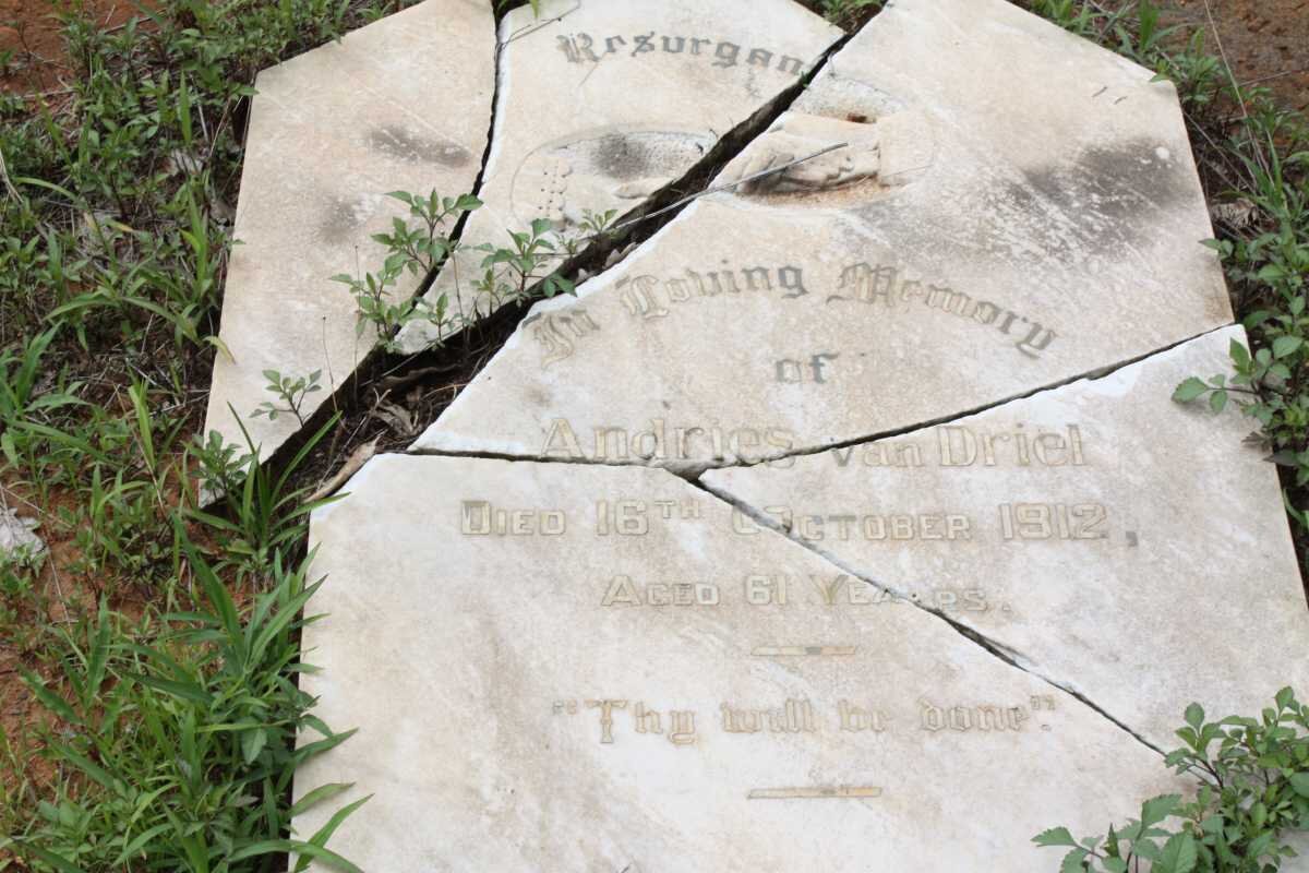 DRIEL Andries, van -1912