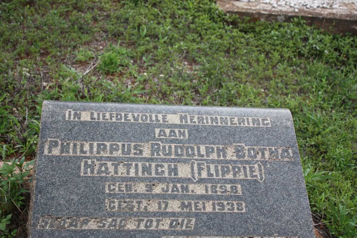 HATTINGH Philippus Rudolph Botha 1898-1938