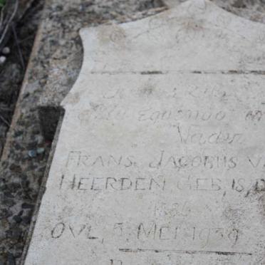 HEERDEN Frans Jacobus, van 1886-1939