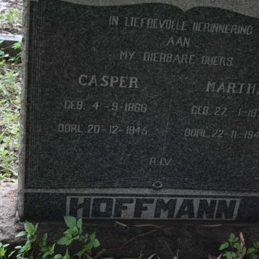 HOFFMANN Casper 1866-1945 &amp; Martha 1870-1947