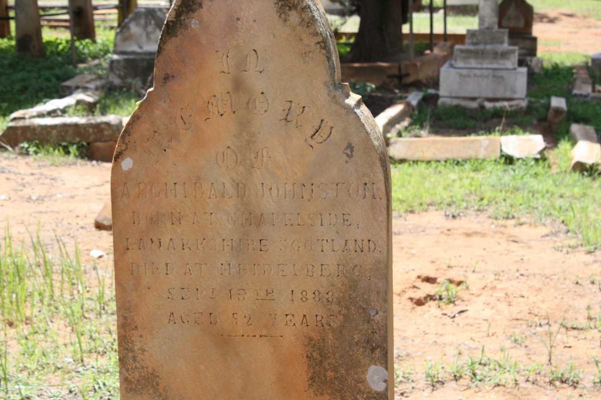 JOHNSTON Archibald -1883 