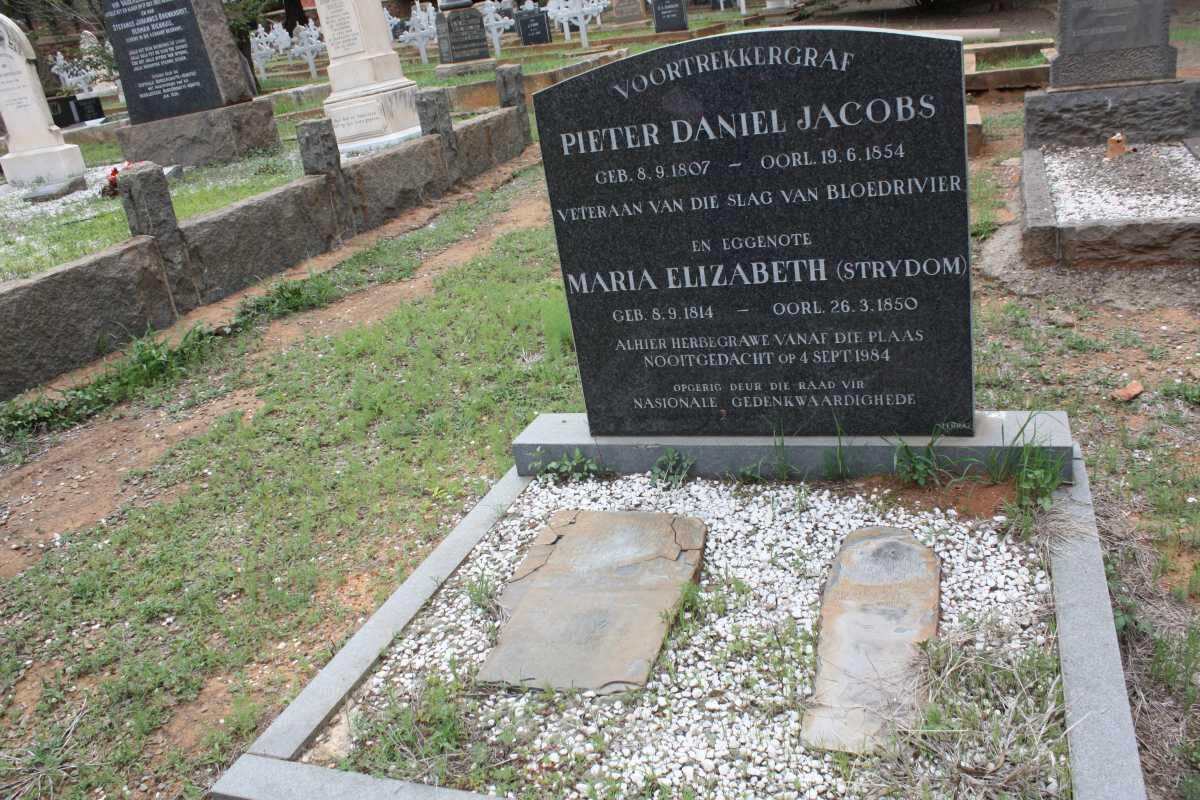 JACOBS Pieter Daniel 1807-1854 &amp; Maria Elizabeth STRYDOM 1814-1850