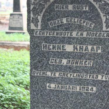 KNAAP Henne nee DONKER -1924