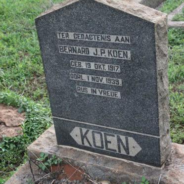 KOEN Bernard J.P. 1917-1939