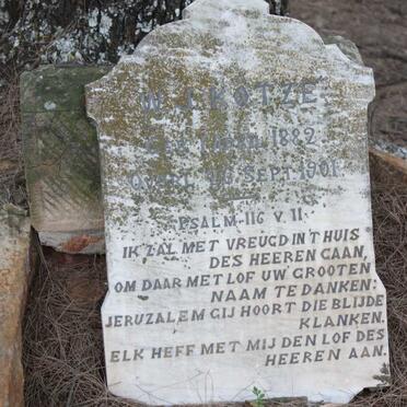 KOTZE W.J. 1882-1901