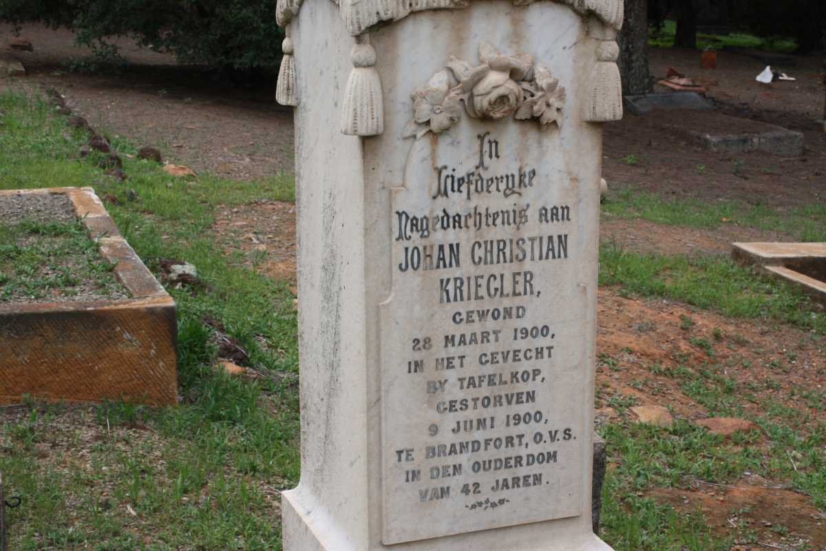 KRIEGLER Johan Christian 1900