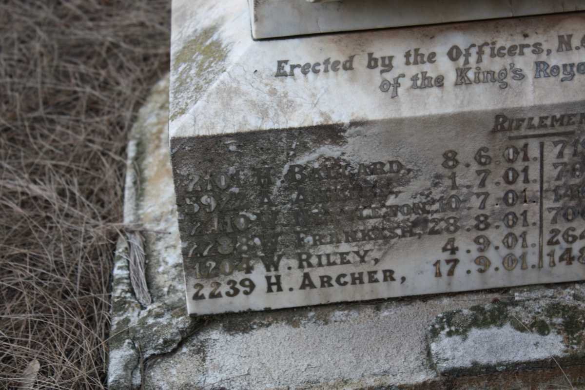 KING'S ROYAL RIFLES 1900-1901 Riflemen 1