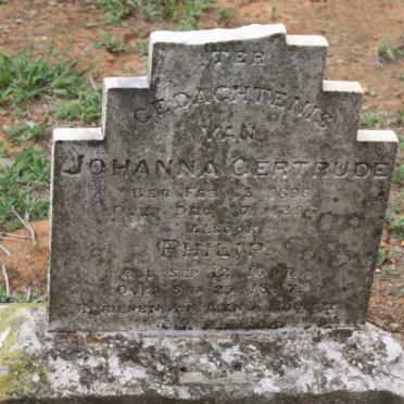 LOUBSER Johanna Gertrude 1896-189? :: LOUBSER Philip 1897-1897