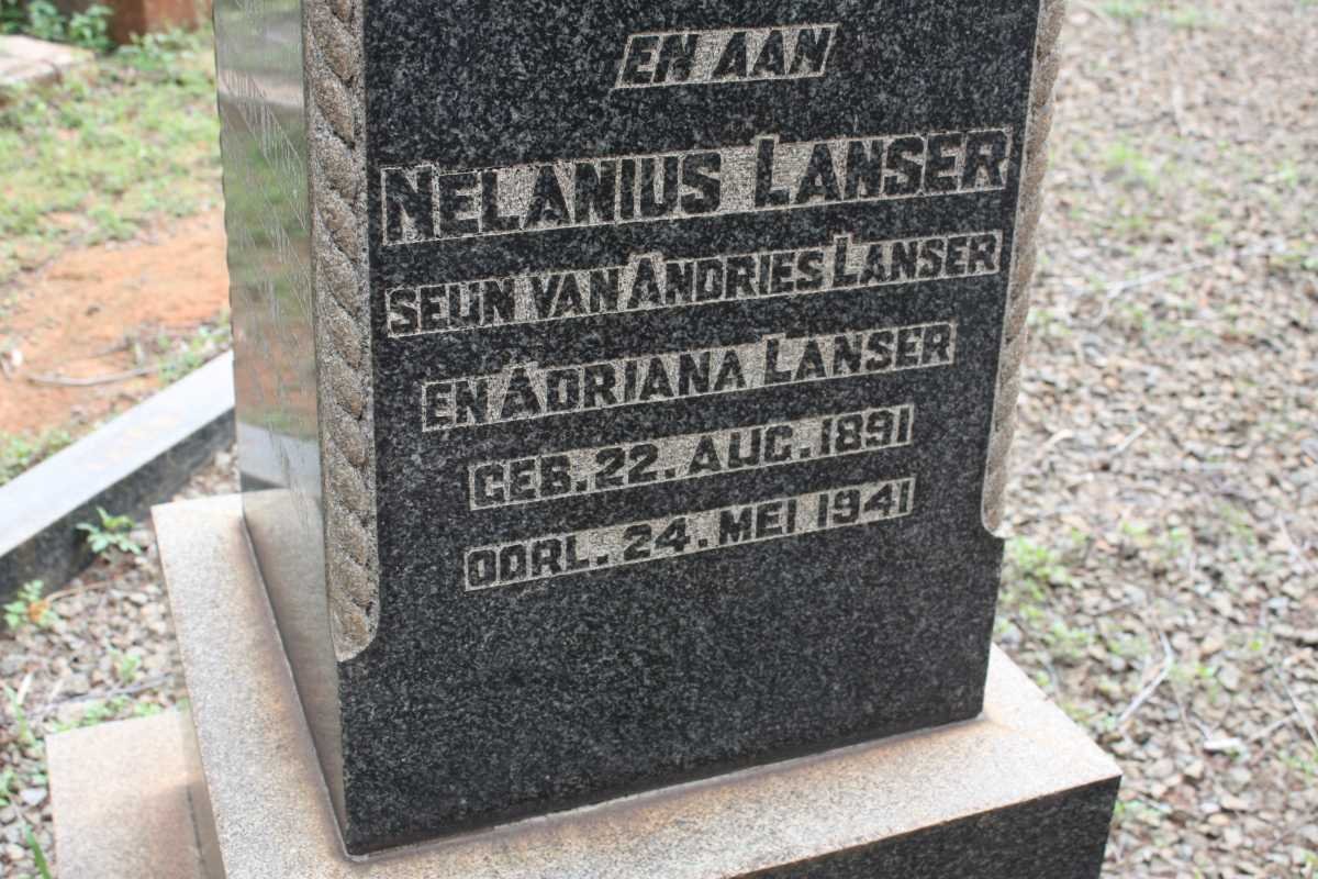 LANSER Adriana nee TIMMERMAN 1854-1937 :: LANSER Andries 1851-1930 :: LANSER Anna Cornelia geb TALJAARD 1897-1936
