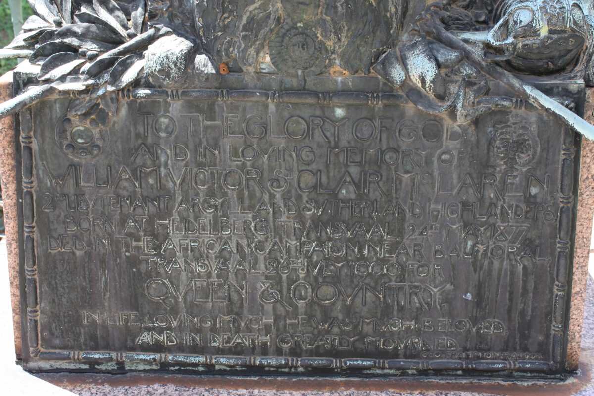 McLAREN William Victor St.Clair 1877-1900