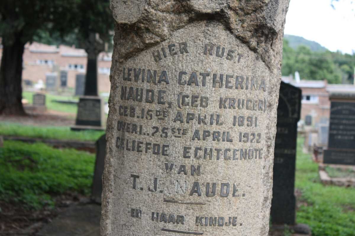 NAUDE Levina Catherina nee KRUGER 1891-1922