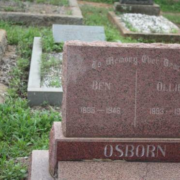 OSBORN Ben 1885-1946 &amp; Ollie 1893-1975
