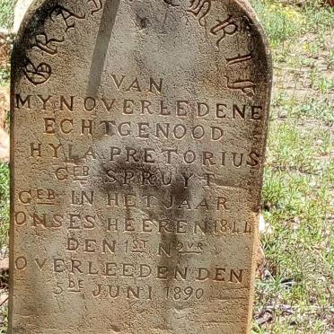 PRETORIUS Hyla nee SPRUYT 1844-1890 