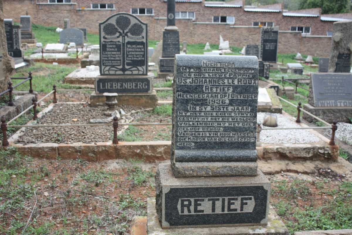 RETIEF Johannes Le Roux -1936