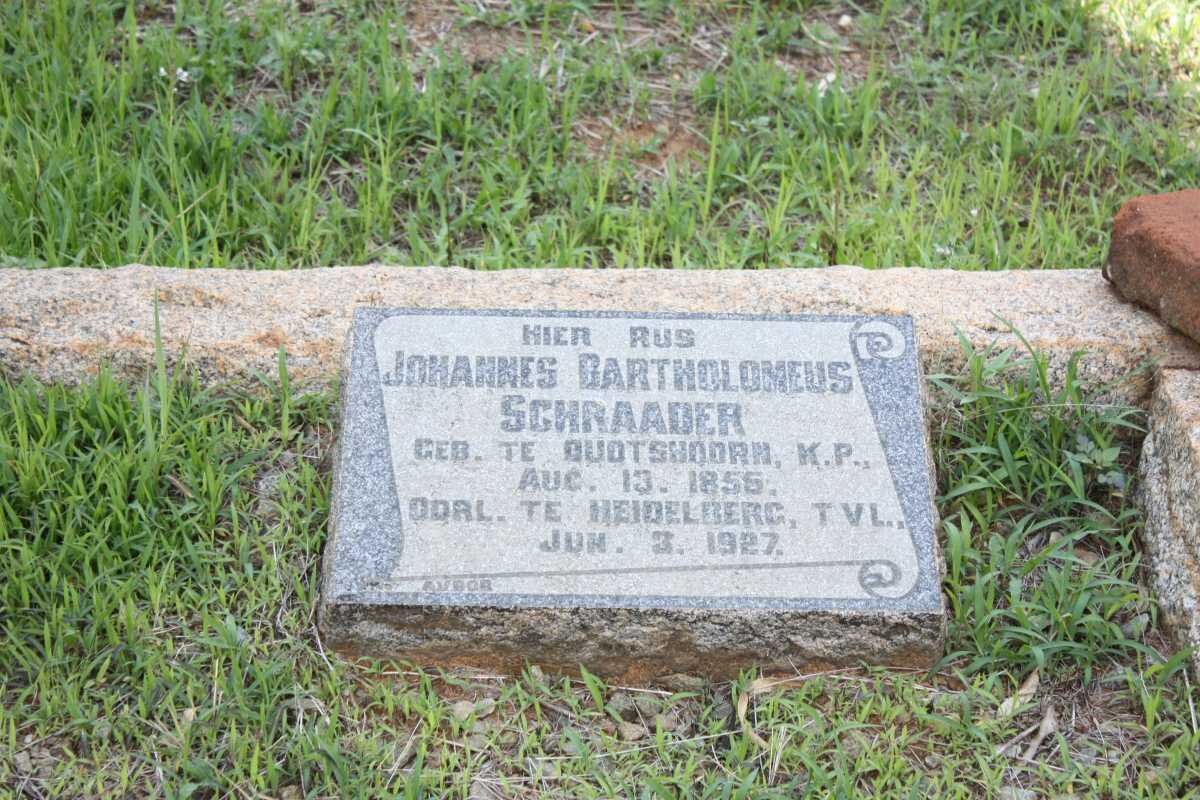 SCHRAADER Johannes Bartholomeus 1855-1927