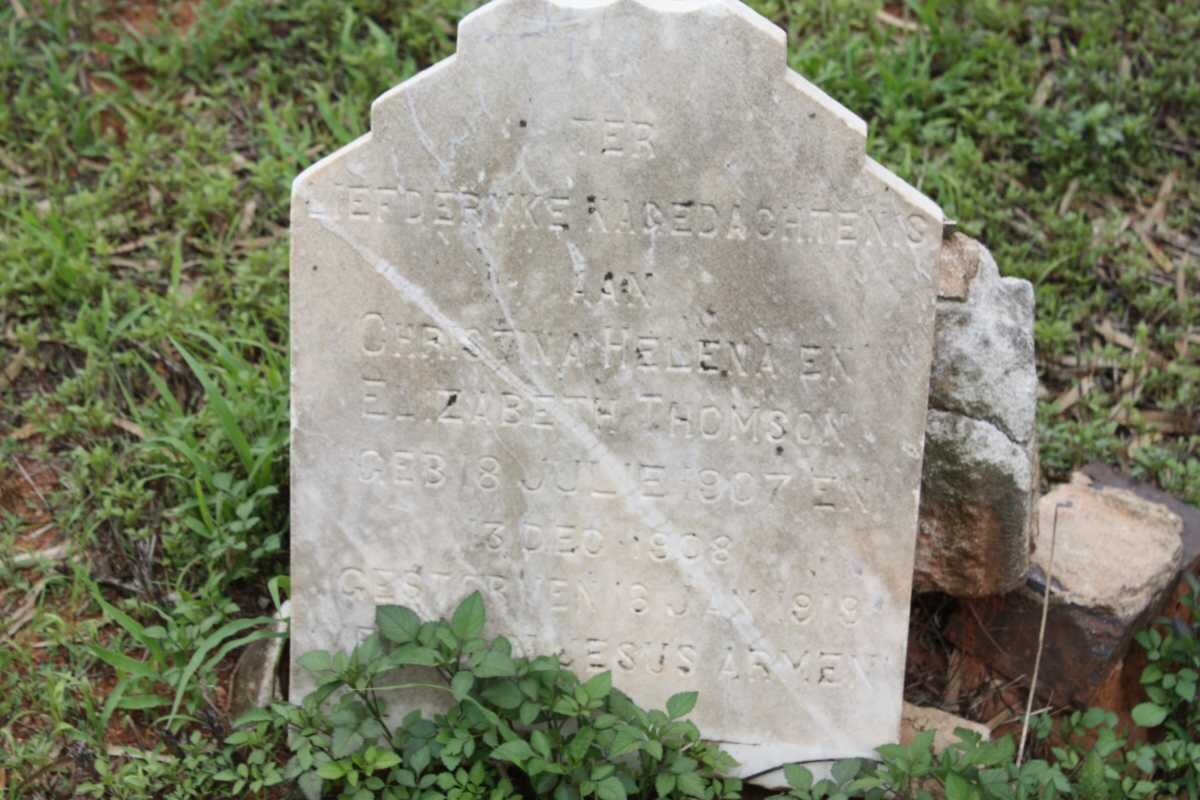 THOMPSON Christina Helena 1907-1919 :: THOMPSON Elizabeth 1908-1919