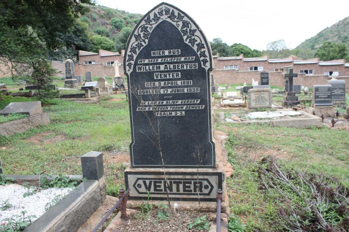 VENTER Willem Albertus 1881-1935